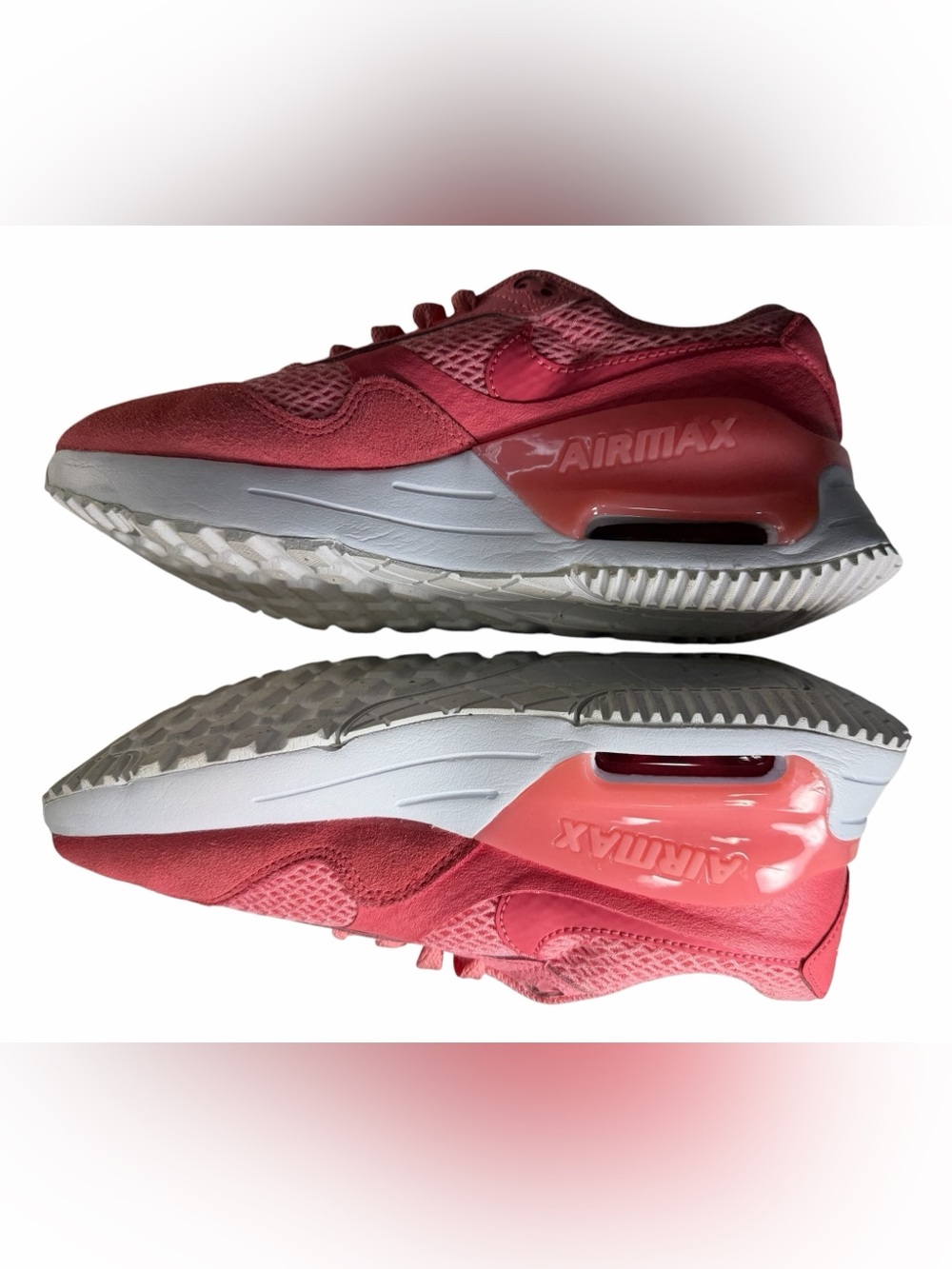 Nike Women's Pink Gradient Air Max Sneakers - Picture 2 of 7